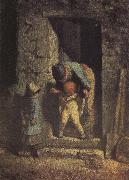 Jean Francois Millet Mother and child oil on canvas